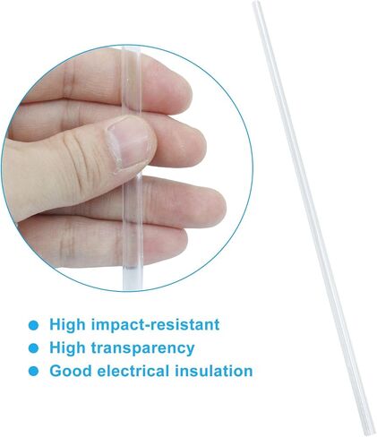 Piutouyar Round Clear Rigid Tubing Pipe,3 Inch (76 mm) ID x 3.15 Inch (80 mm) OD x 12 Inch (305 mm) Length Rigid Tubing Plastic Polycarbonate Tube in Saudi Arabia