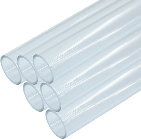 Piutouyar Round Clear Rigid Tubing Pipe,3 Inch (76 mm) ID x 3.15 Inch (80 mm) OD x 12 Inch (305 mm) Length Rigid Tubing Plastic Polycarbonate Tube in Saudi Arabia