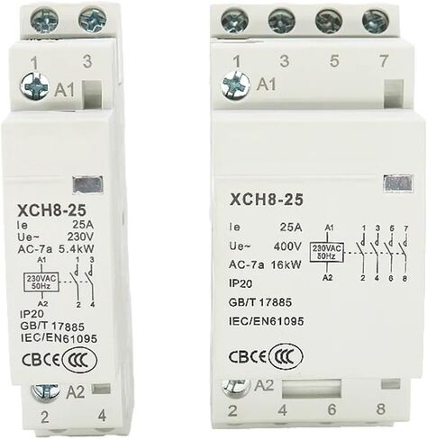 2P 16A/20A/25A AC Din Rail Modular Contactor 220V/230V 50/60Hz 1NO 1NC 2NO 2NC Household Control Switch (16A-2NC) in Saudi Arabia