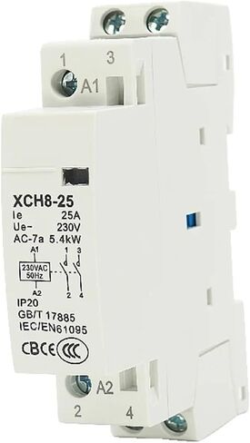 2P 16A/20A/25A AC Din Rail Modular Contactor 220V/230V 50/60Hz 1NO 1NC 2NO 2NC Household Control Switch (20A-1NO-1NC) in Saudi Arabia