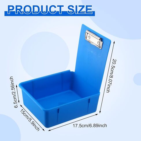 14 Pcs Large Size Dental Lab Working Pan Plastic Pans Dental Pan with Matching Clip/Flap/Pin Board for Holding Notes, Job Cards, Dark Blue in Saudi Arabia