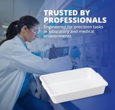 صينية احتواء متعددة الأغراض United Scientific ™ Polyplyne متعددة الأغراض - علبة مختبر لتوصيلات مختبر التعقيم والتجفيف - صينية بلاستيكية مستطيلة البولي بروبيلين - 20 "L x 17" W × 5 "H ، 1 COUNT in Saudi Arabia