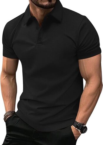 ZITY Mens Polo Shirts Short Sleeve Performance Moisture Wicking Work Golf Shirt in Saudi Arabia