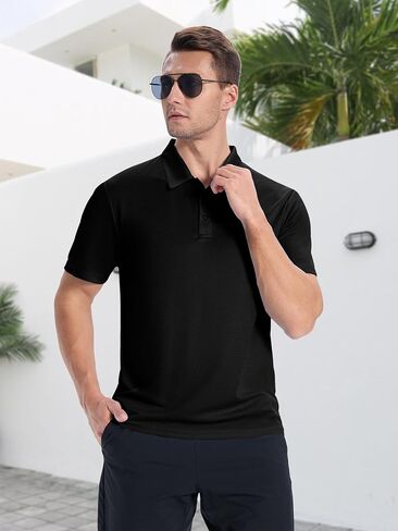 ZITY Mens Polo Shirts Short Sleeve Performance Moisture Wicking Work Golf Shirt in Saudi Arabia