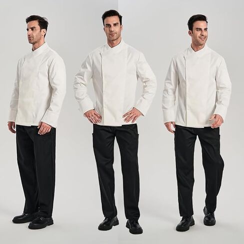 Men's 3-Pack Chef Pants - Lightweight Elastic Waist Work Pants for Kitchen & Restaurant in Kuwait