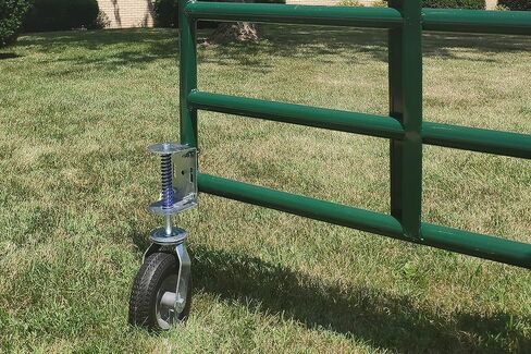 Shepherd Hardware 9798 8-Inch Pneumatic Spring-Loaded Gate Caster, 200-lb Load Capacity and Universal Mount,Black in Saudi Arabia