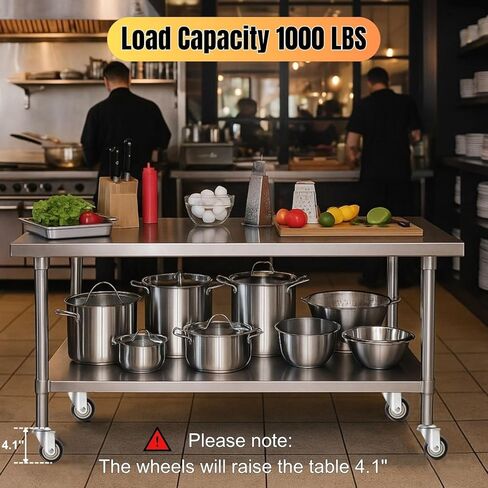 3 Inch Caster Wheels for Prep Table, Expanding Stem Casters with Dual Brake, Fit 7/8" to 1-5/8" Tube Leg Industrial Locking Wheels for Stainless Steel Table/Cart/Commercial Kitchen Appliances Leg in Kuwait