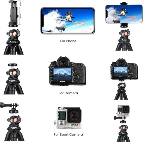 8'' Selfie Ring Light with Flexible Handheld Tripod, Fotopro LED Ring Light with Desktop Phone Tripod and Phone Holder Remote for Live Streaming Conference Video Recording Makeup Selfie in Saudi Arabia