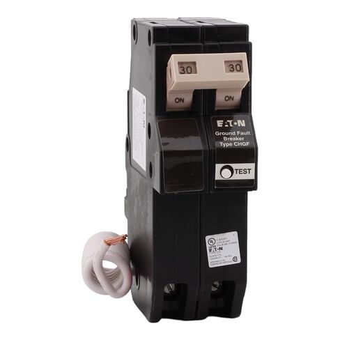 CHN230GF 30 Amp Double Pole GFCI Ground Fault Circuit Breaker, Pigtail Neutral, 240V, 10kAIC, UL Listed (1) in Saudi Arabia