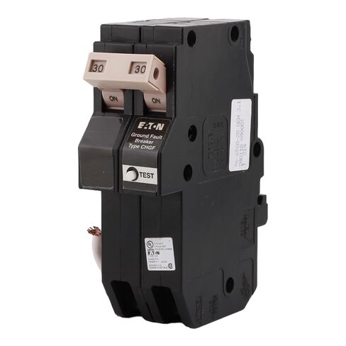 CHN230GF 30 Amp Double Pole GFCI Ground Fault Circuit Breaker, Pigtail Neutral, 240V, 10kAIC, UL Listed (1) in Saudi Arabia
