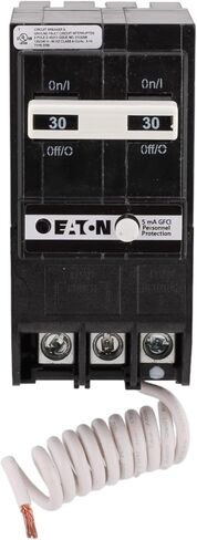 CUTLER-HAMMER BRN230GF 30 Amp Double Pole Circuit Breaker - GFCI Protection, 120/240V, Pigtail Neutral, UL Listed (1) in Saudi Arabia