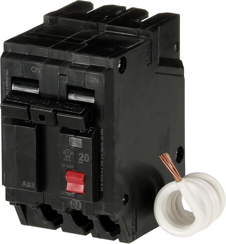 ABB Q-LINE® THQL2120GFT 20A قاطع دائرة القطب المزدوج • 20 أمبير القطب المزدوج قطب الأرض مع الاختبار الذاتي • 120/240 VAC 2-POLE GFCI BRUSHS in Saudi Arabia