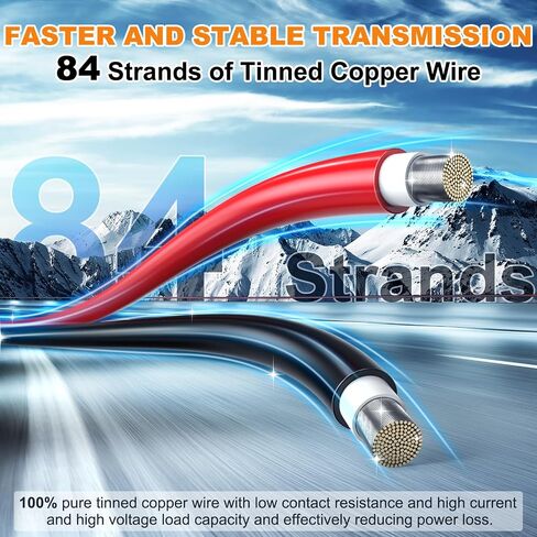 Oududianzi 2x100 Feet Solar Panel Wire, 10AWG Tinned Copper Solar Extension Cable for Photovoltaic Systems, Automotive RVs, Boats (100FT Red + 100FT Black) in Saudi Arabia