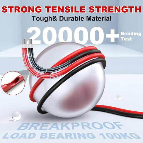 Oududianzi 2x100 Feet Solar Panel Wire, 10AWG Tinned Copper Solar Extension Cable for Photovoltaic Systems, Automotive RVs, Boats (100FT Red + 100FT Black) in Saudi Arabia