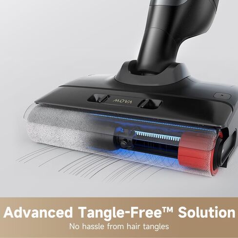 Mova X4 Pro Pro Prot Dry Cleaner ، 20000pa pacuum mop مع تشابك صفر ، ماء ساخن للتطهير من الفوضى اللزجة ، 194 ℉ تجفيف الهواء الساخن ، 180 درجة ، محطات شحن مسطحة ، شحن LED ، شاشة LED in Kuwait