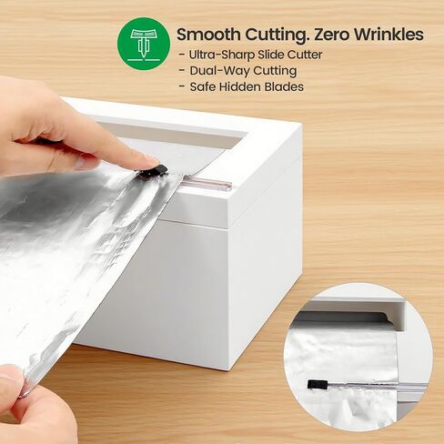12 Inch Extra Large Foil and Plastic Wrap Organizer with Cutter, Holds 3000ft Film Rolls or 500ft-1000ft Foil Rolls, Restaurant Kitchen Foodservice Wrap Dispenser in Saudi Arabia