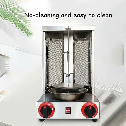 Electric Doner Kebab Machine Gyro Grill Vertical Broiler For Commercial Home Kitchen - Temperature Adjustment Switch 50-300℃ in Saudi Arabia