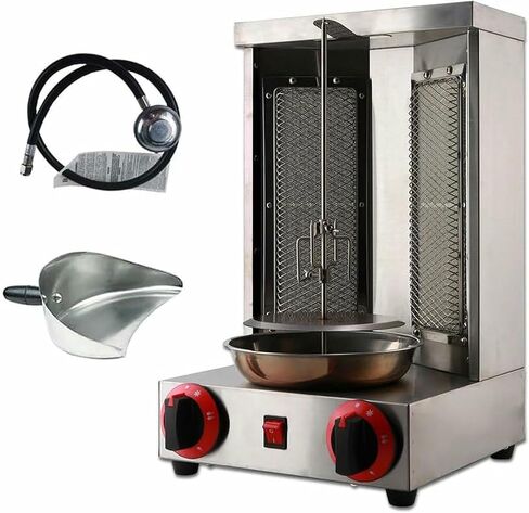 Electric Doner Kebab Machine Gyro Grill Vertical Broiler For Commercial Home Kitchen - Temperature Adjustment Switch 50-300℃ in Saudi Arabia