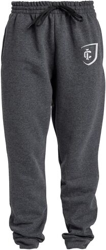 Jogger Sweatpants المرخص رسميًا للجنسين للرجال والنساء مع جيوب الشعار الأساسي الشعار هيذر مجموعة هيذر in Saudi Arabia