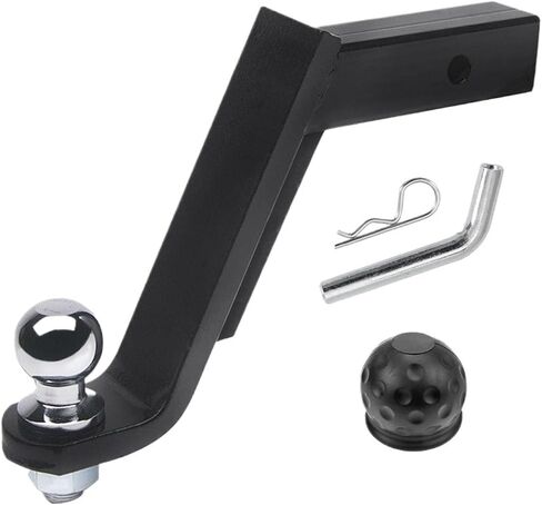 8inch Drop Tow Bar W/50mm 2inch Ball Cover Mount Tongue Hitch Trailer Car RV Boat Parts Accessories(with 50mm Ball) in Saudi Arabia