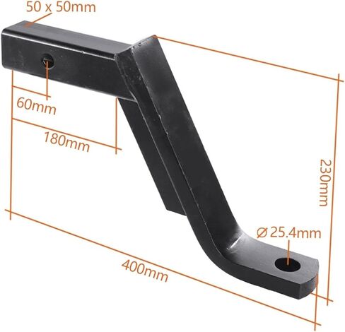 8inch Drop Tow Bar W/50mm 2inch Ball Cover Mount Tongue Hitch Trailer Car RV Boat Parts Accessories(with 50mm Ball) in Saudi Arabia