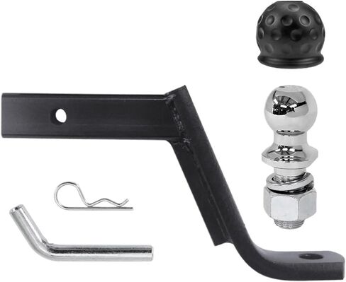 8inch Drop Tow Bar W/50mm 2inch Ball Cover Mount Tongue Hitch Trailer Car RV Boat Parts Accessories(with 50mm Ball) in Saudi Arabia