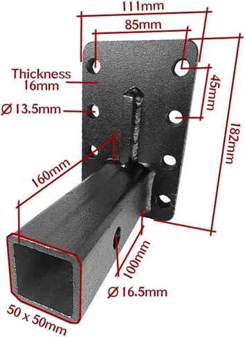 Adjustable Pintle Hook Fixing Base Receiver Fixture Trailer Hitch Towing Heavy Duty RV Camper Caravan Parts Accessories in Saudi Arabia