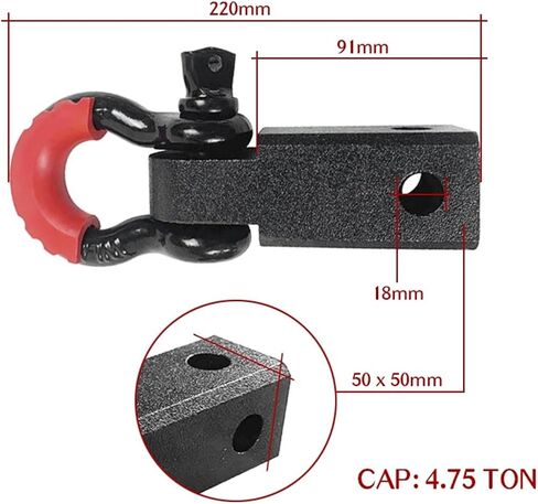 4.75 Ton Receiver D-Ring Trailer Hitch Shackle Tow Bar RV Parts Car Camper Accessories Caravan Components in Saudi Arabia