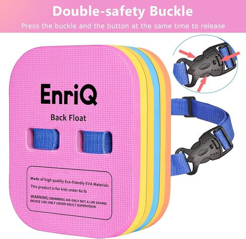 Back Float Safety Swimming Bubble with 3 Layers Swim Belts Floaties Device for Kids Swimming Floats Secure Clip Buckle Swim Floaties for Swimming Beginners Sport Pool Lesson in Kuwait