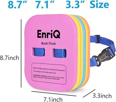 Back Float Safety Swimming Bubble with 3 Layers Swim Belts Floaties Device for Kids Swimming Floats Secure Clip Buckle Swim Floaties for Swimming Beginners Sport Pool Lesson in Kuwait