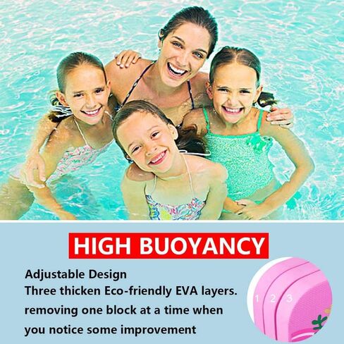 Back Float Safety Swimming Bubble with 3 Layers Swim Belts Floaties Device for Kids Swimming Floats Secure Clip Buckle Swim Floaties for Swimming Beginners Sport Pool Lesson in Kuwait