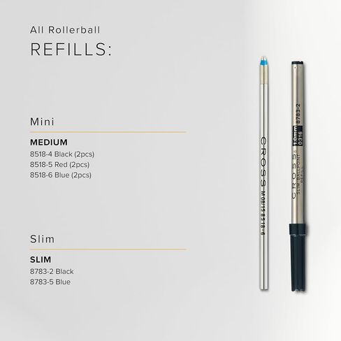 Cross Universal Ballpoint Pen Refill, Fine Point, Blue, 2-Pack (8512-2) in Saudi Arabia