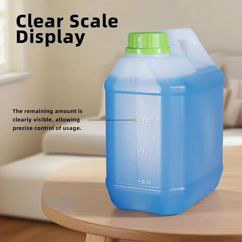 ASEVAT Gallon Water Jugs with Caps Square Heavy-Duty HDPE Carboy F-Style Plastic Jug Water Storage Container Plastic Gallon Containers with Lids for Water, Sauces, Beverage, Liquids Liquids Laundry in Kuwait