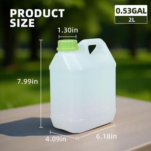 ASEVAT Gallon Water Jugs with Caps Square Heavy-Duty HDPE Carboy F-Style Plastic Jug Water Storage Container Plastic Gallon Containers with Lids for Water, Sauces, Beverage, Liquids Liquids Laundry in Kuwait