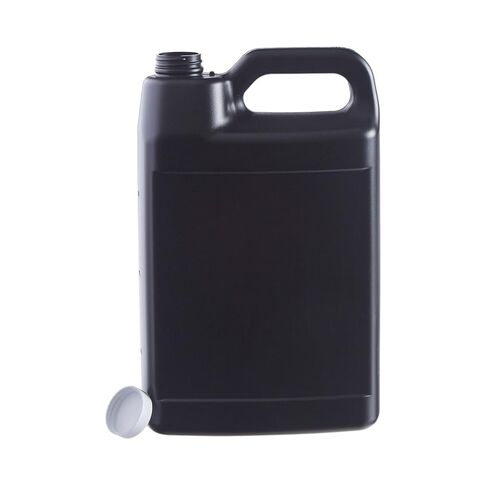 Hudson Exchange 1 Gallon (6 Pack) Large F-Style Plastic Jug Container Bottle with Cap, Food Grade BPA Free HDPE, Black, (1003+1106-3) in Kuwait