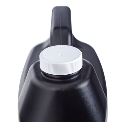 Hudson Exchange 1 Gallon (6 Pack) Large F-Style Plastic Jug Container Bottle with Cap, Food Grade BPA Free HDPE, Black, (1003+1106-3) in Kuwait
