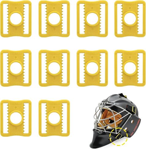 GY Hockey Moal Mask Mask Clips 10 Pack - 3 × 2.6 سم (1.18 × 1.02 بوصة) - أبازيم خوذة بديلة من البلاستيك (PC) لخوذات مرمى الهوكي الجليدية in Saudi Arabia