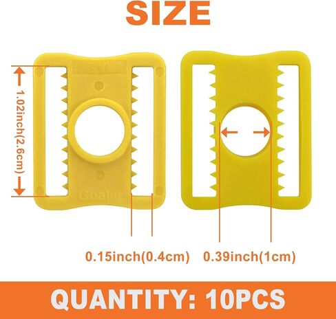 GY Hockey Moal Mask Mask Clips 10 Pack - 3 × 2.6 سم (1.18 × 1.02 بوصة) - أبازيم خوذة بديلة من البلاستيك (PC) لخوذات مرمى الهوكي الجليدية in Saudi Arabia