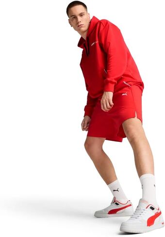 Puma F1 ESS+ Woven Shorts 7" - Men's (White/Red) in Saudi Arabia