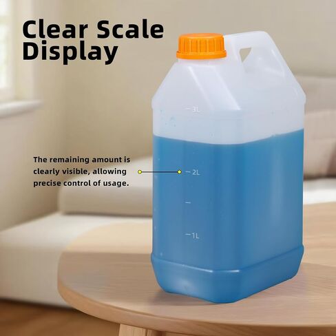 ASEVAT Gallon Water Jugs with Caps Square Heavy-Duty HDPE Carboy F-Style Plastic Jug Water Storage Container Plastic Gallon Containers with Lids for Water, Sauces, Beverage, Liquids Liquids Laundry in Kuwait