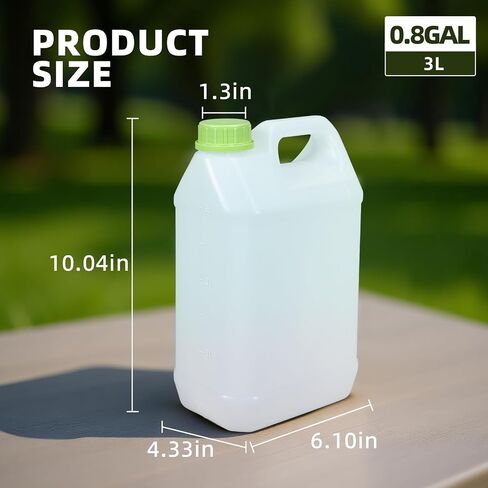 ASEVAT Gallon Water Jugs with Caps Square Heavy-Duty HDPE Carboy F-Style Plastic Jug Water Storage Container Plastic Gallon Containers with Lids for Water, Sauces, Beverage, Liquids Liquids Laundry in Kuwait
