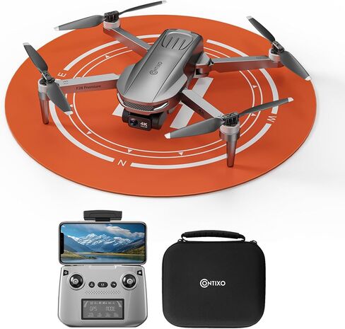 Contixo F23 GPS Drone With Camera, 46 Min Flight Time, 4.5" Screen Remote, Follow Me, Waypoints, 5GHz FPV Transmission, Return to Home, Hand Gestures, Orbit Mode Foldable Drones For Teens & Adults in Saudi Arabia