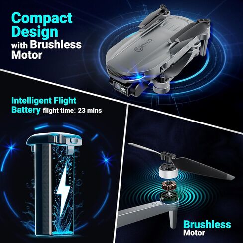Contixo F23 GPS Drone With Camera, 46 Min Flight Time, 4.5" Screen Remote, Follow Me, Waypoints, 5GHz FPV Transmission, Return to Home, Hand Gestures, Orbit Mode Foldable Drones For Teens & Adults in Saudi Arabia