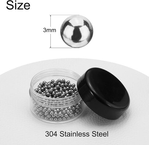 uxcell 500 Pcs 3 mm Bearing Balls 304 Stainless Steel Ball G100 Precision Balls in Saudi Arabia