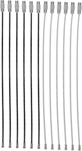 Cabilock 12pcs Sturdy Cable Keychain Luggage Tag Wire Loops Coated Steel Wire Security Lanyard Versatile for Travel in Saudi Arabia