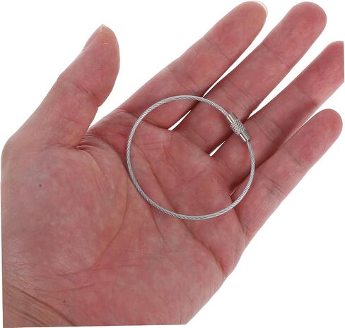 Cabilock 12pcs Sturdy Cable Keychain Luggage Tag Wire Loops Coated Steel Wire Security Lanyard Versatile for Travel in Saudi Arabia