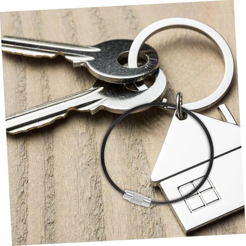 Cabilock 12pcs Sturdy Cable Keychain Luggage Tag Wire Loops Coated Steel Wire Security Lanyard Versatile for Travel in Saudi Arabia