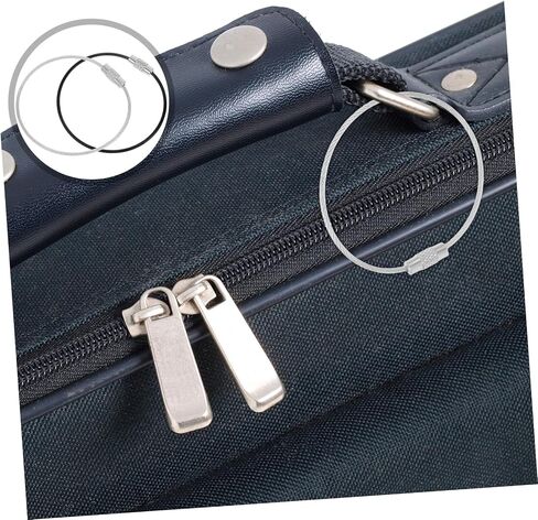 Cabilock 12pcs Sturdy Cable Keychain Luggage Tag Wire Loops Coated Steel Wire Security Lanyard Versatile for Travel in Saudi Arabia