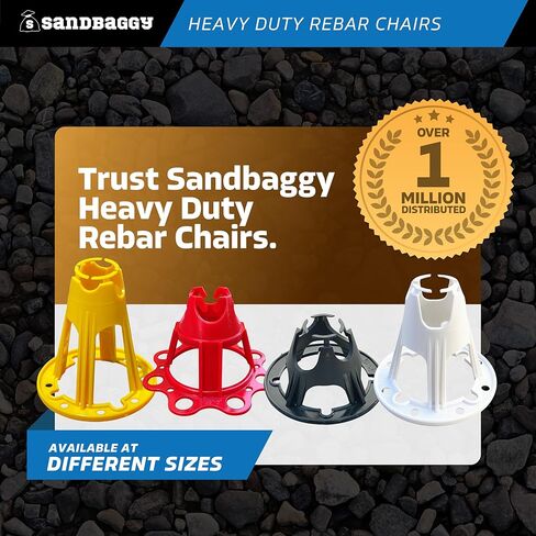 Sandbaggy Plastic Rebar Support Chairs - Elevates #3 to #5 Rebar 4-1/4" or 4-3/4" - Concrete Chair and Steel Wire Mesh (500, 4.25" - 4.75") in Saudi Arabia
