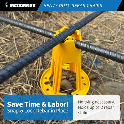 Sandbaggy Plastic Rebar Support Chairs - Elevates #3 to #5 Rebar 4-1/4" or 4-3/4" - Concrete Chair and Steel Wire Mesh (500, 4.25" - 4.75") in Saudi Arabia